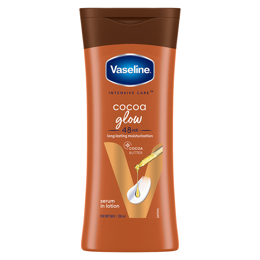 Vaseline Intensive Care Cocoa Glow Body Lotion 200 ml | With Cocoa Butter | Provides 48 hrs Of Moisturization | Non Greasy & Fast Absorbing | For Dry Skin, Pack of 1 Vaseline Intensive Care Cocoa Glow Body Lotion 200 ml | With Cocoa Butter | Provides 48 hrs Of Moisturization | Non Greasy & Fast Absorbing | For Dry Skin, Pack of 1