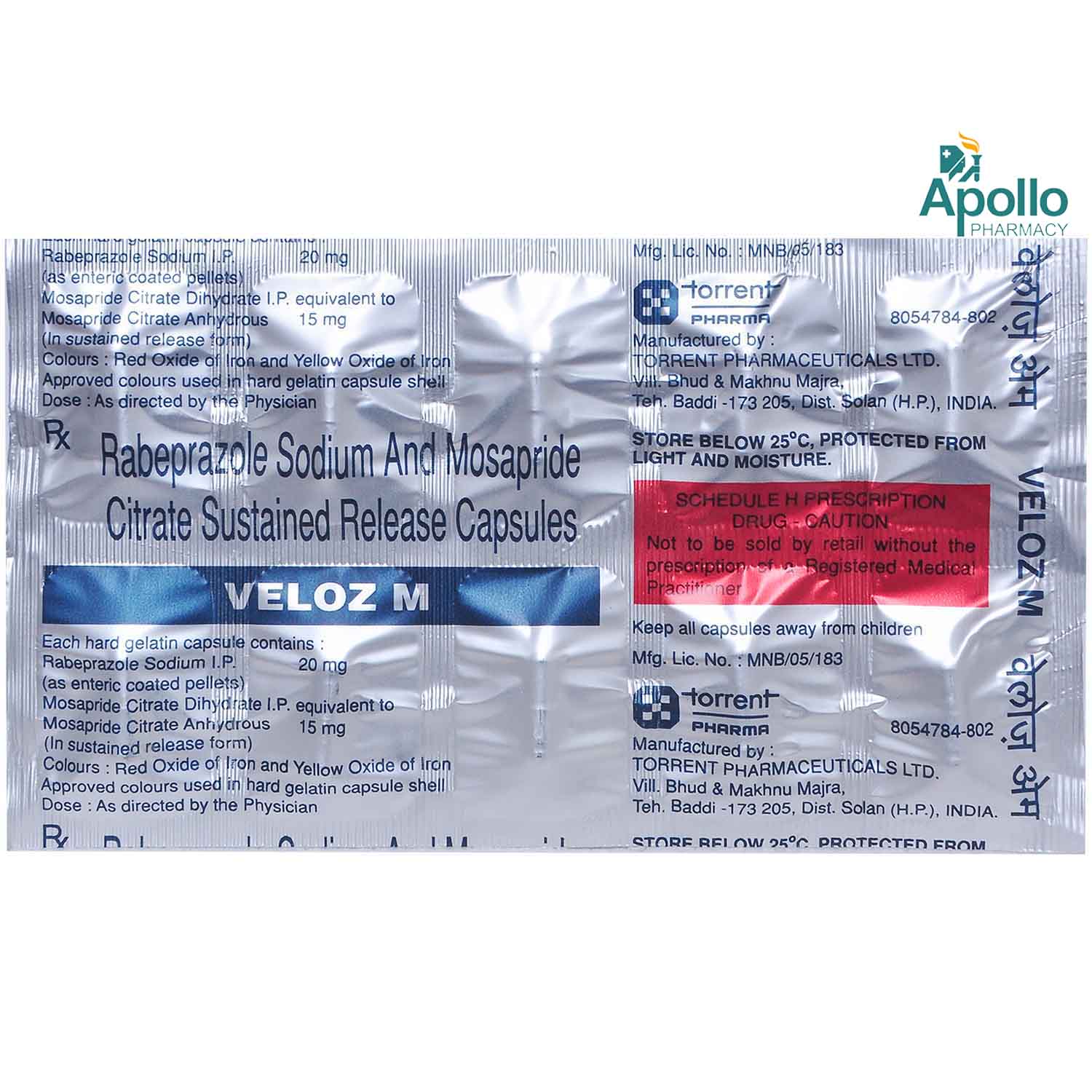 VELOZ M CAPSULE, Pack of 10 VELOZ M CAPSULE, Pack of 10