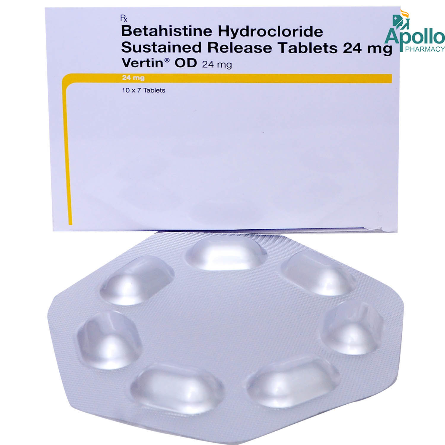 Vertin OD 24 mg Tablet 7's, Pack of 7 TABLETS Vertin OD 24 mg Tablet 7's, Pack of 7 TABLETS