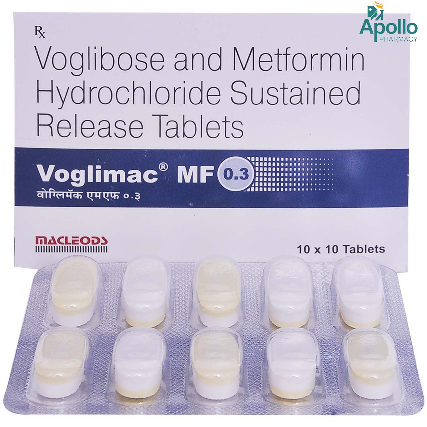 Voglimac MF 0.3 Tablet 10's, Pack of 10 Voglimac MF 0.3 Tablet 10's, Pack of 10