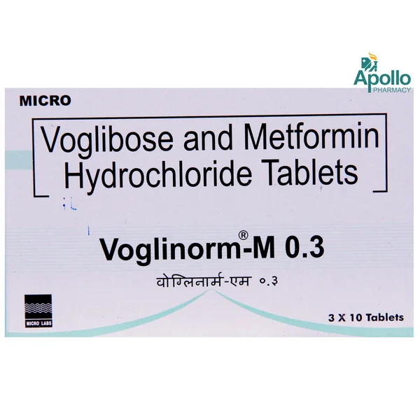 Voglinorm M 0.3 Tablet 10's, Pack of 10