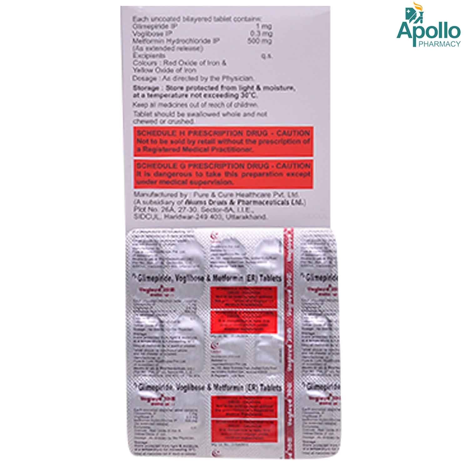 Vogloyd 3D 1.3 mg Tablet 15's, Pack of 15 TABLET ERS Vogloyd 3D 1.3 mg Tablet 15's, Pack of 15 TABLET ERS