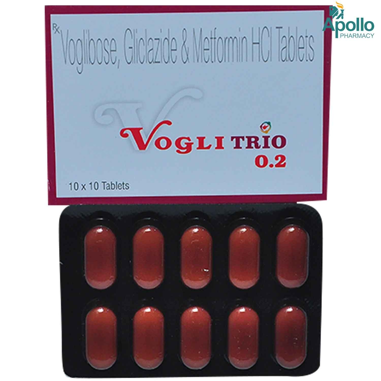Vogli Trio 0.2 Tablet 10's, Pack of 10 Vogli Trio 0.2 Tablet 10's, Pack of 10