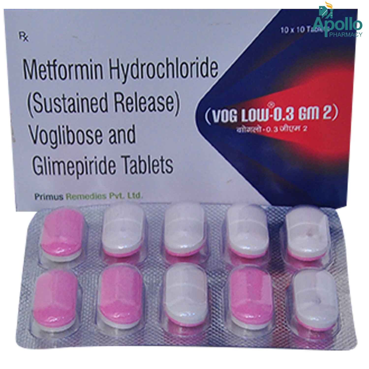 Vog Low-0.3 GM 2 Tablet 10's, Pack of 10 TABLETS Vog Low-0.3 GM 2 Tablet 10's, Pack of 10 TABLETS
