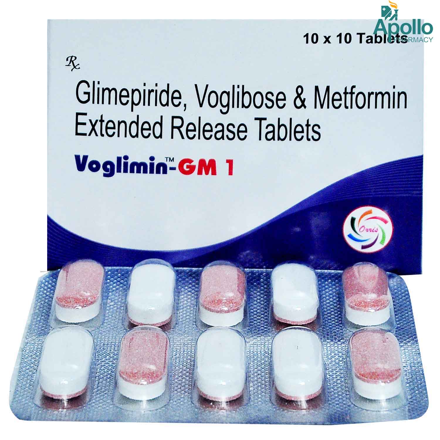 Voglimin-GM 1 Tablet 10's, Pack of 10 TABLETS Voglimin-GM 1 Tablet 10's, Pack of 10 TABLETS