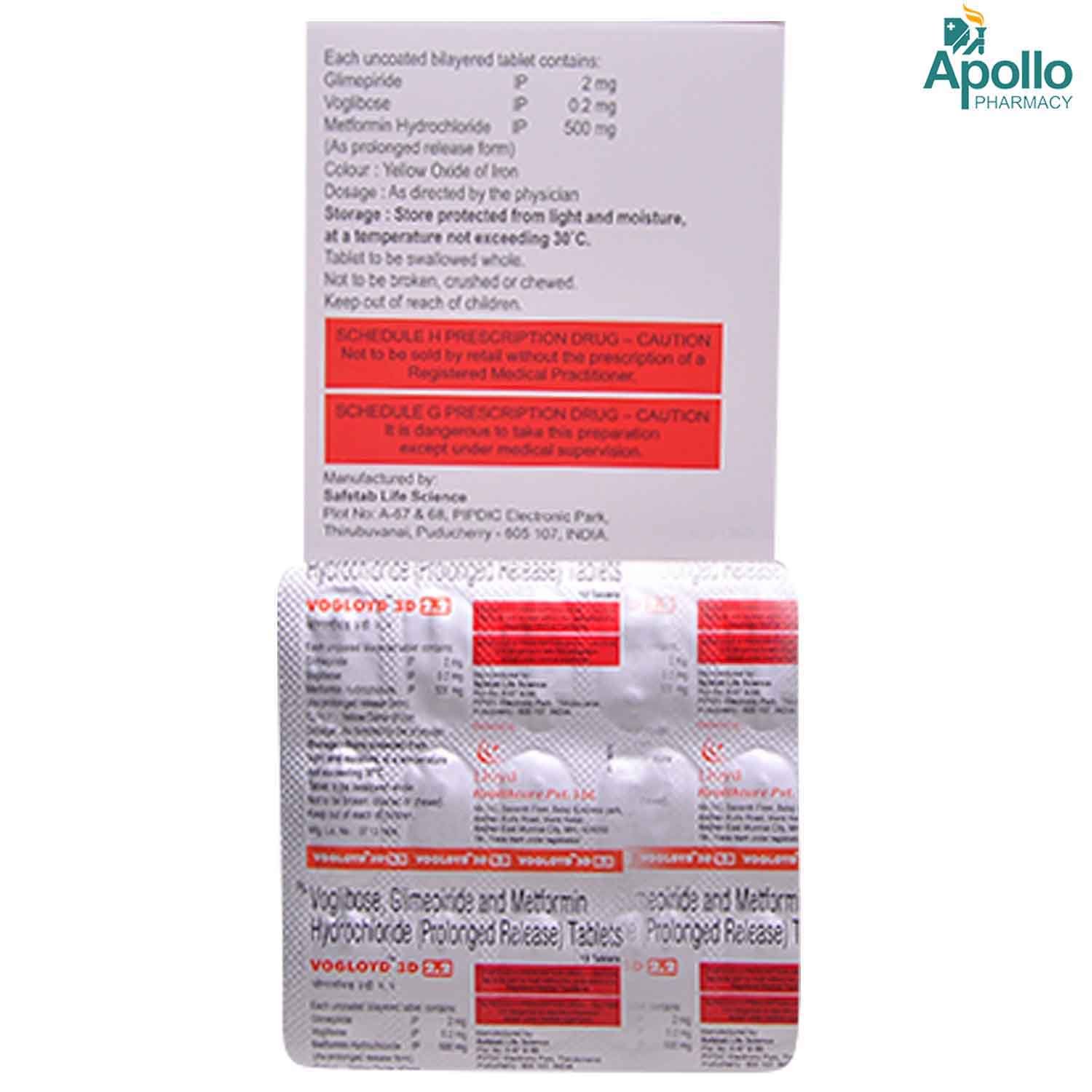 Vogloyd 3D 2.2 Tablet 15's, Pack of 15 TABLETS Vogloyd 3D 2.2 Tablet 15's, Pack of 15 TABLETS