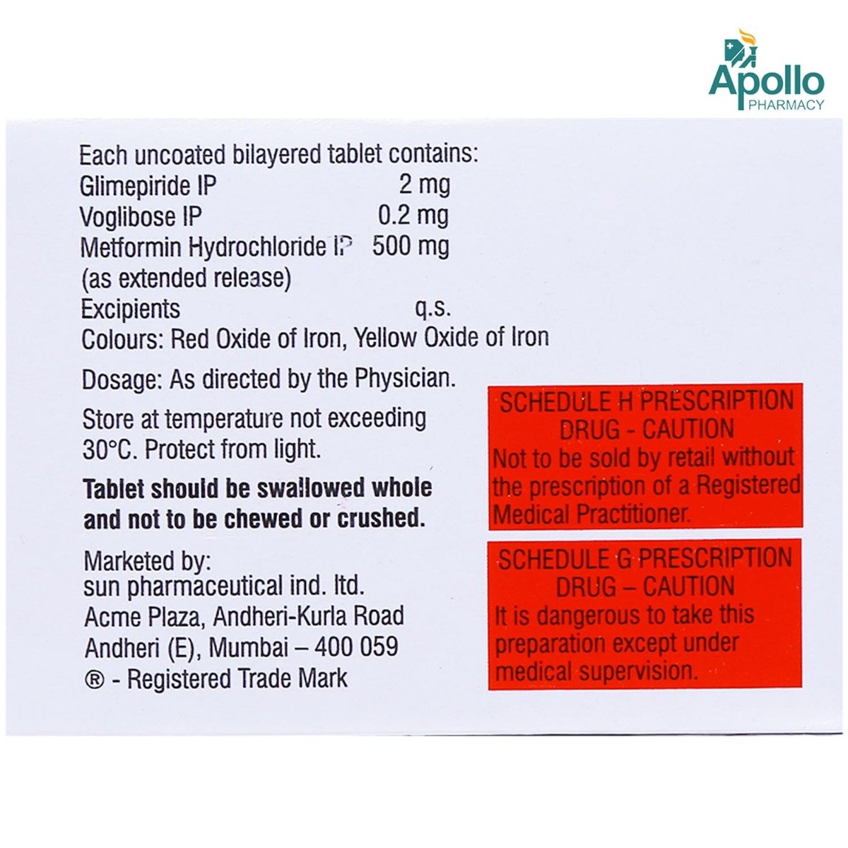 Volix Trio 2 Tablet 10's, Pack of 10 TABLETS Volix Trio 2 Tablet 10's, Pack of 10 TABLETS