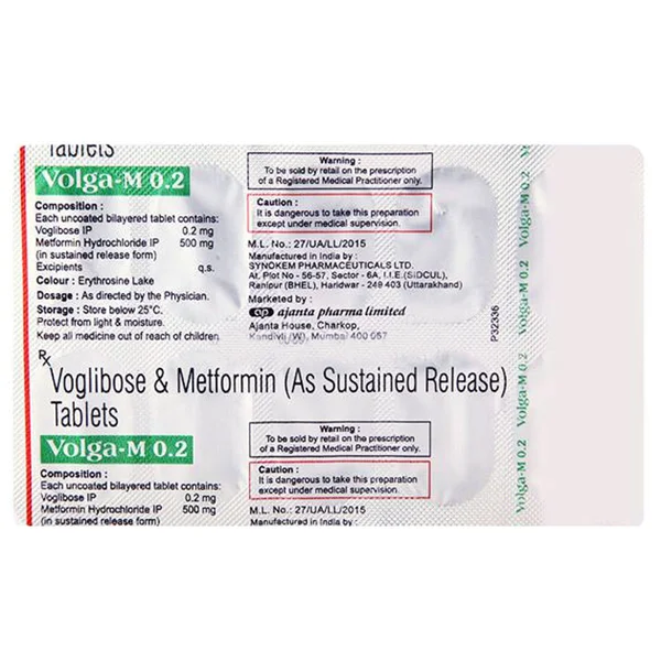 Volga M 0.2 Tablet 10's, Pack of 10 TABLETS