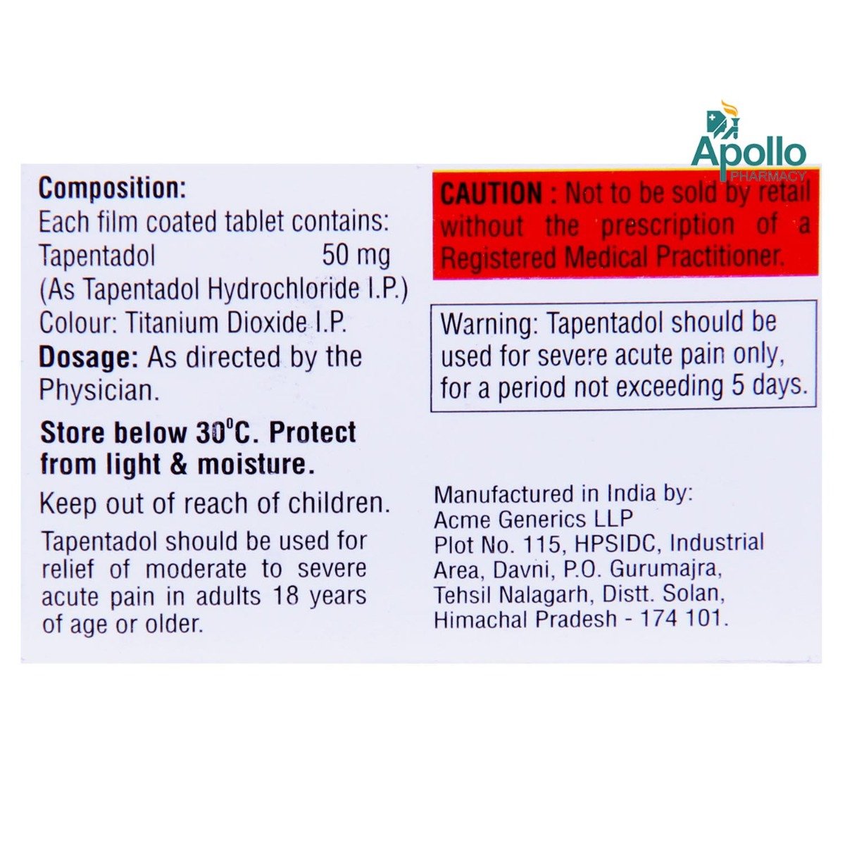 Vorth TP 50 Tablet 10's, Pack of 10 TABLETS Vorth TP 50 Tablet 10's, Pack of 10 TABLETS