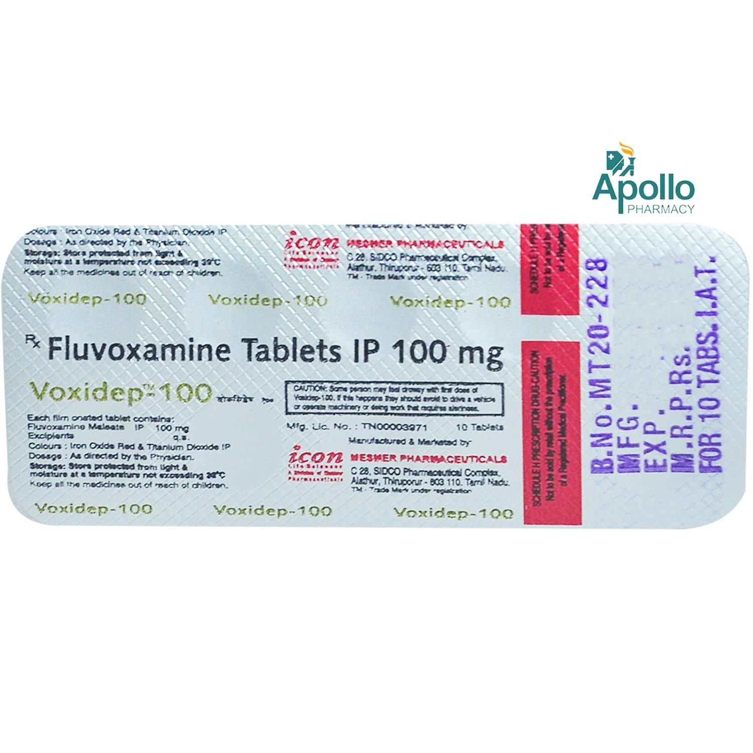 Voxidep 100 Tablet 10's, Pack of 10 TABLETS Voxidep 100 Tablet 10's, Pack of 10 TABLETS