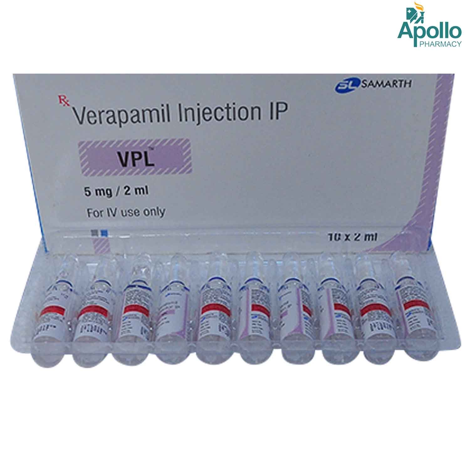 Vpl 5 mg Injection 10 x 2 ml , Pack of 10 INJECTIONS Vpl 5 mg Injection 10 x 2 ml , Pack of 10 INJECTIONS
