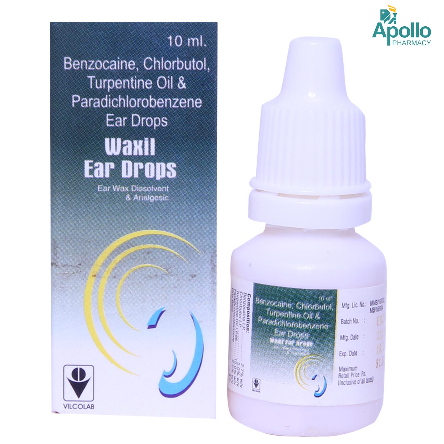 WAXIL EAR DROPS 10ML, Pack of 1 DROPS WAXIL EAR DROPS 10ML, Pack of 1 DROPS