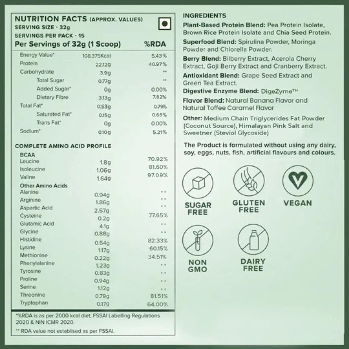 Wellbeing Nutrition Plant Protein British Banoffee Pie Flavour Powder, 500 gm, Pack of 1 Wellbeing Nutrition Plant Protein British Banoffee Pie Flavour Powder, 500 gm, Pack of 1