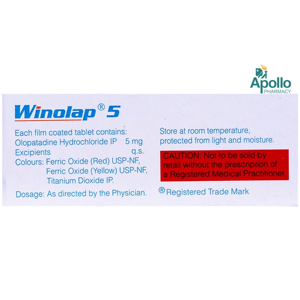 Winolap 5 Tablet 10's, Pack of 10 TABLETS Winolap 5 Tablet 10's, Pack of 10 TABLETS