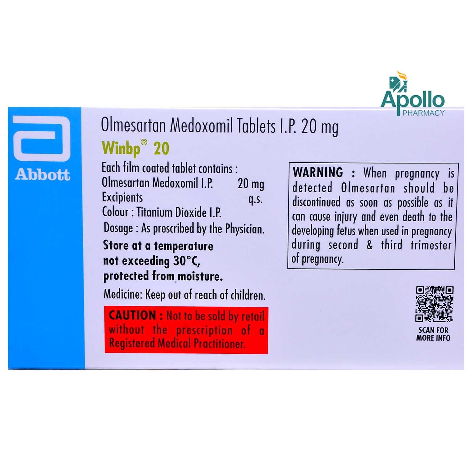 Winbp 20 Tablet 15's, Pack of 15 TABLETS Winbp 20 Tablet 15's, Pack of 15 TABLETS