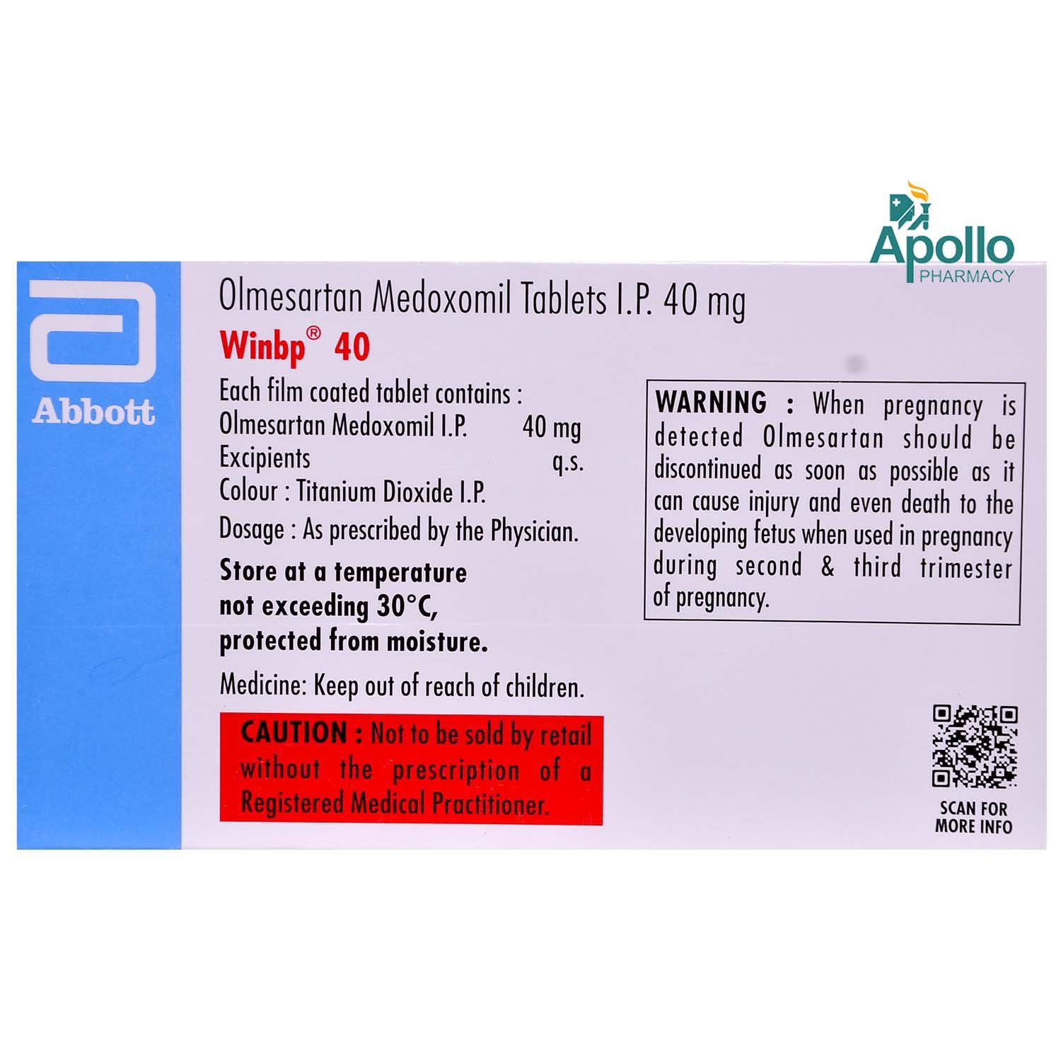 Winbp 40 Tablet 15's, Pack of 15 TABLETS Winbp 40 Tablet 15's, Pack of 15 TABLETS