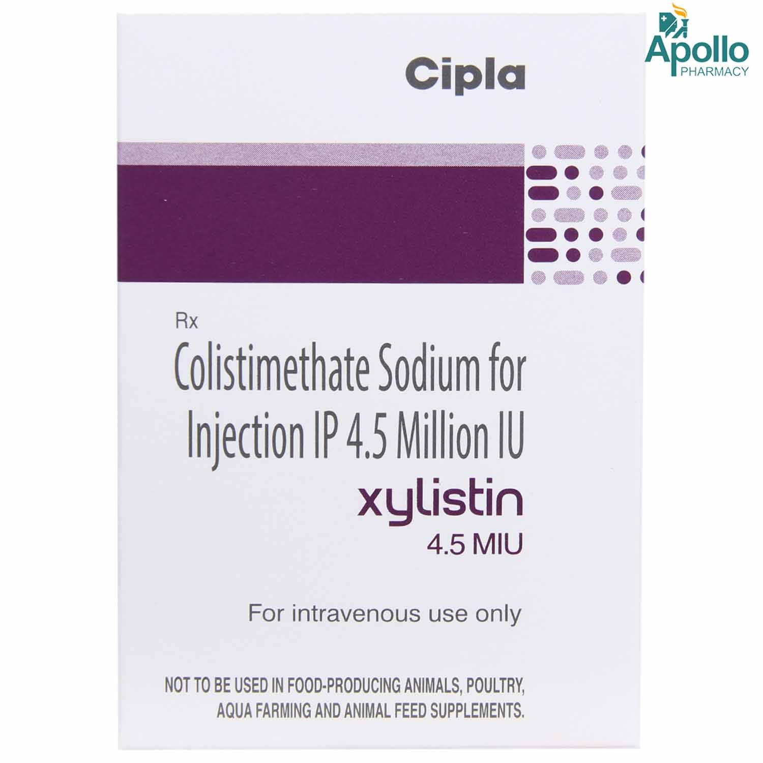XYLISTIN 4.5MIU INJECTION, Pack of 1 Injection XYLISTIN 4.5MIU INJECTION, Pack of 1 Injection