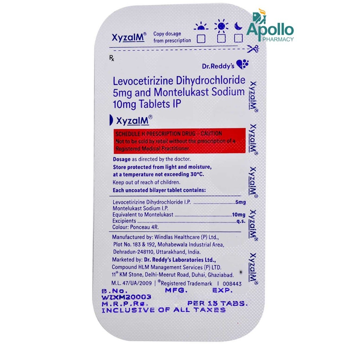 Xyzal M 5/10 Tablet 15's, Pack of 15 TABLETS Xyzal M 5/10 Tablet 15's, Pack of 15 TABLETS