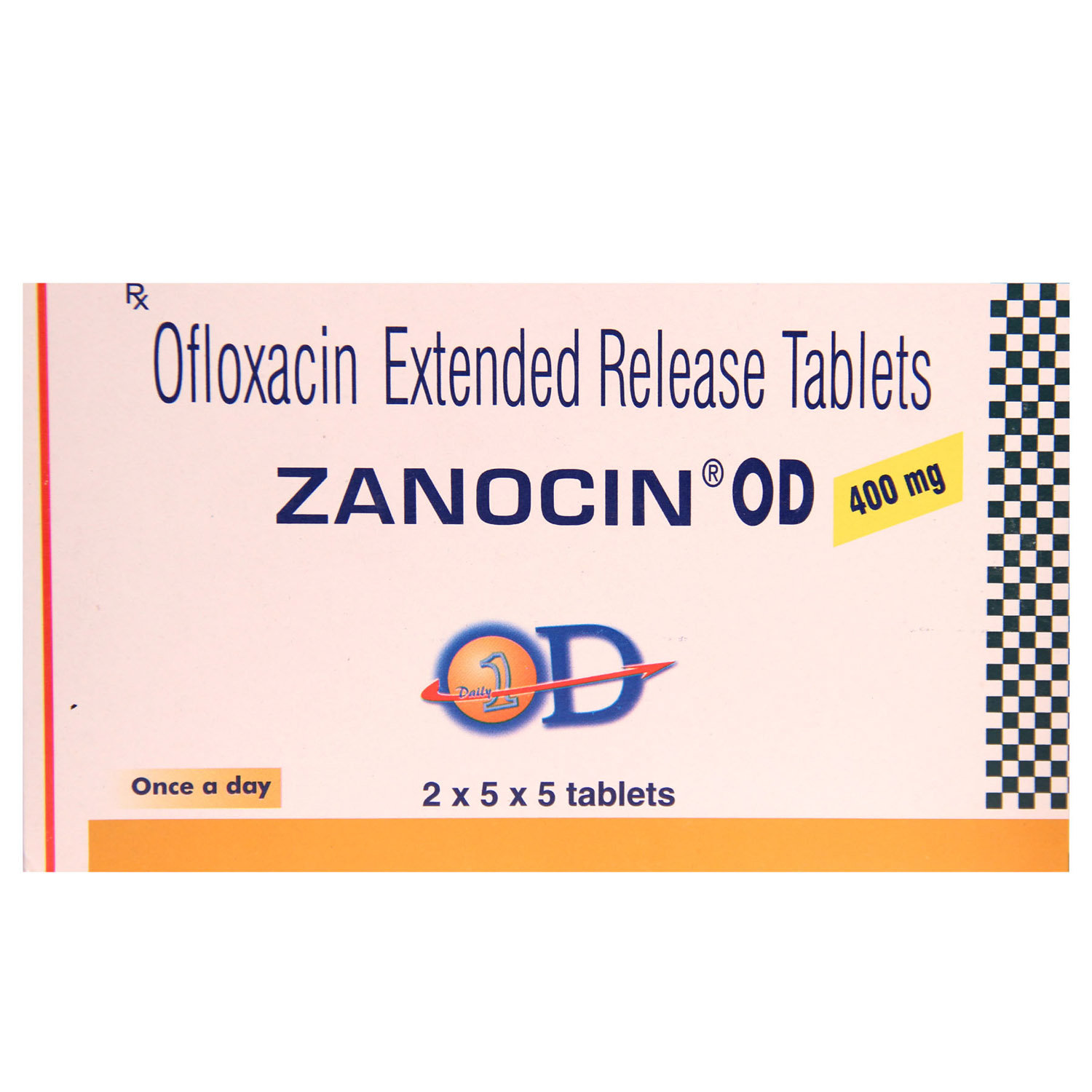 Zanocin OD 400 mg Tablet 5's, Pack of 5 TABLETS Zanocin OD 400 mg Tablet 5's, Pack of 5 TABLETS