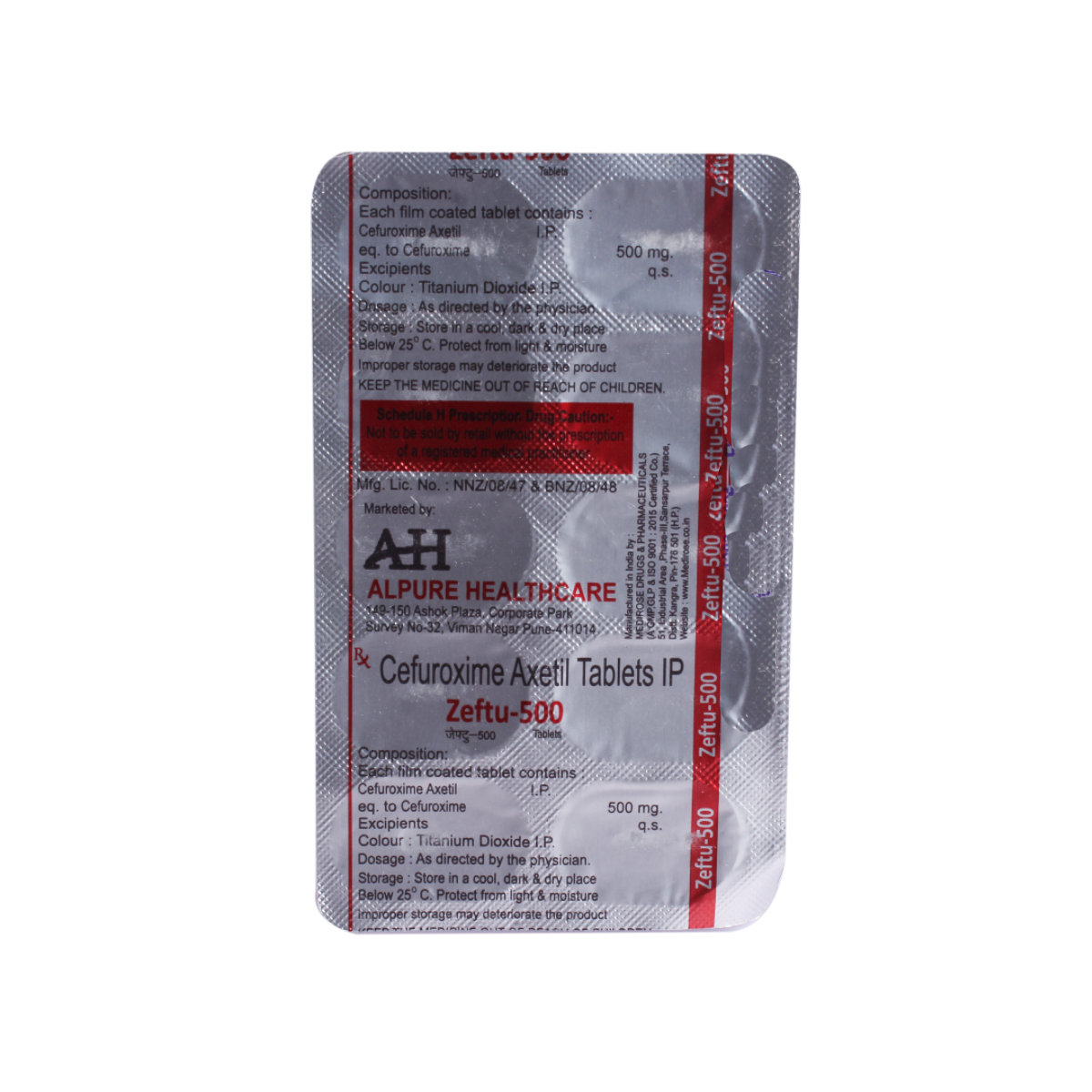 Zeftu-500 Tablet 10's, Pack of 10 TABLETS Zeftu-500 Tablet 10's, Pack of 10 TABLETS