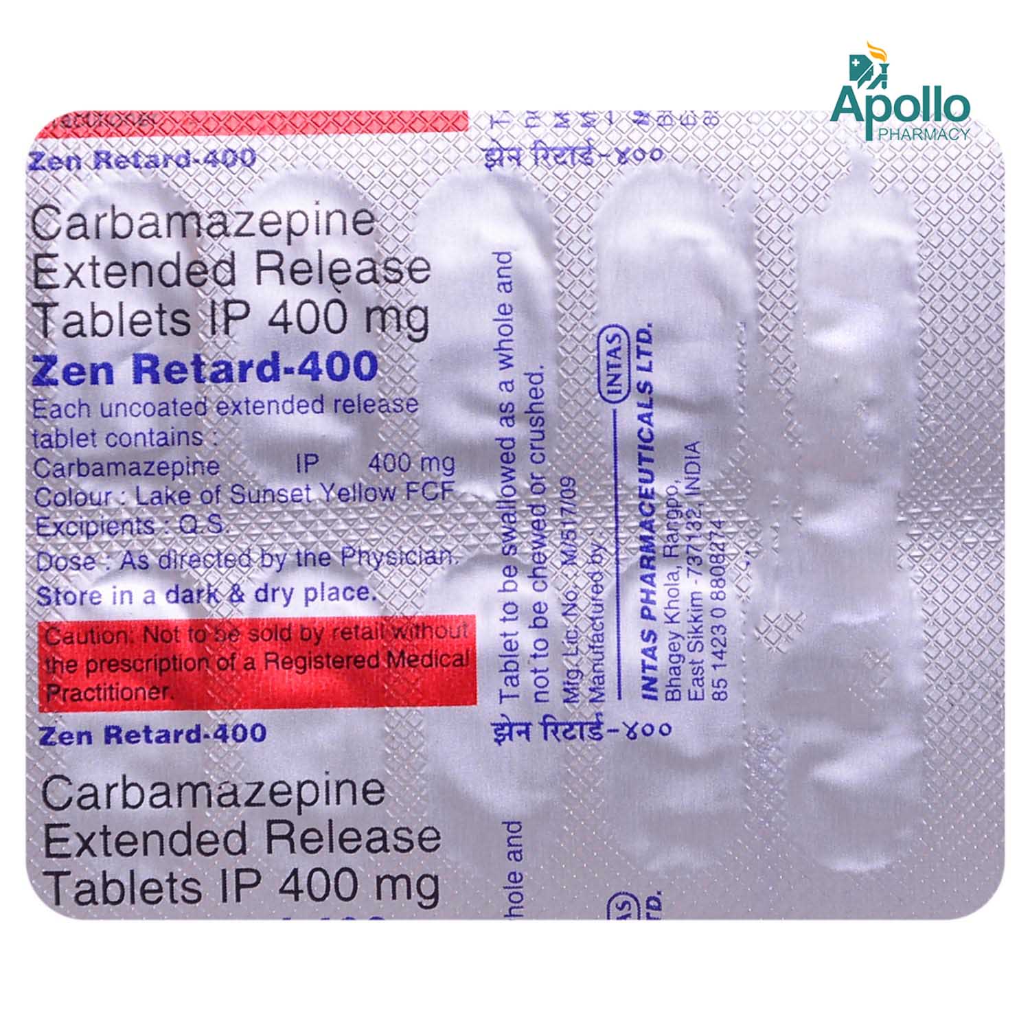 Zen Retard 400 Tablet 10's, Pack of 10 TABLETS Zen Retard 400 Tablet 10's, Pack of 10 TABLETS