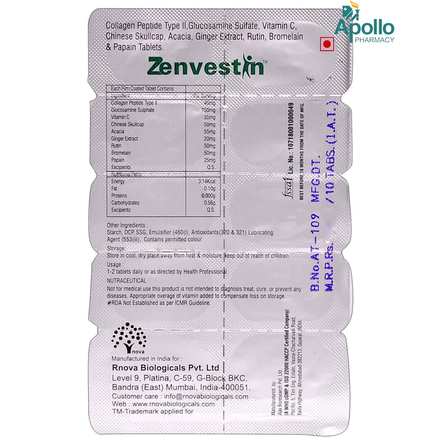 Zenvestin Tablet 10's, Pack of 10 Zenvestin Tablet 10's, Pack of 10