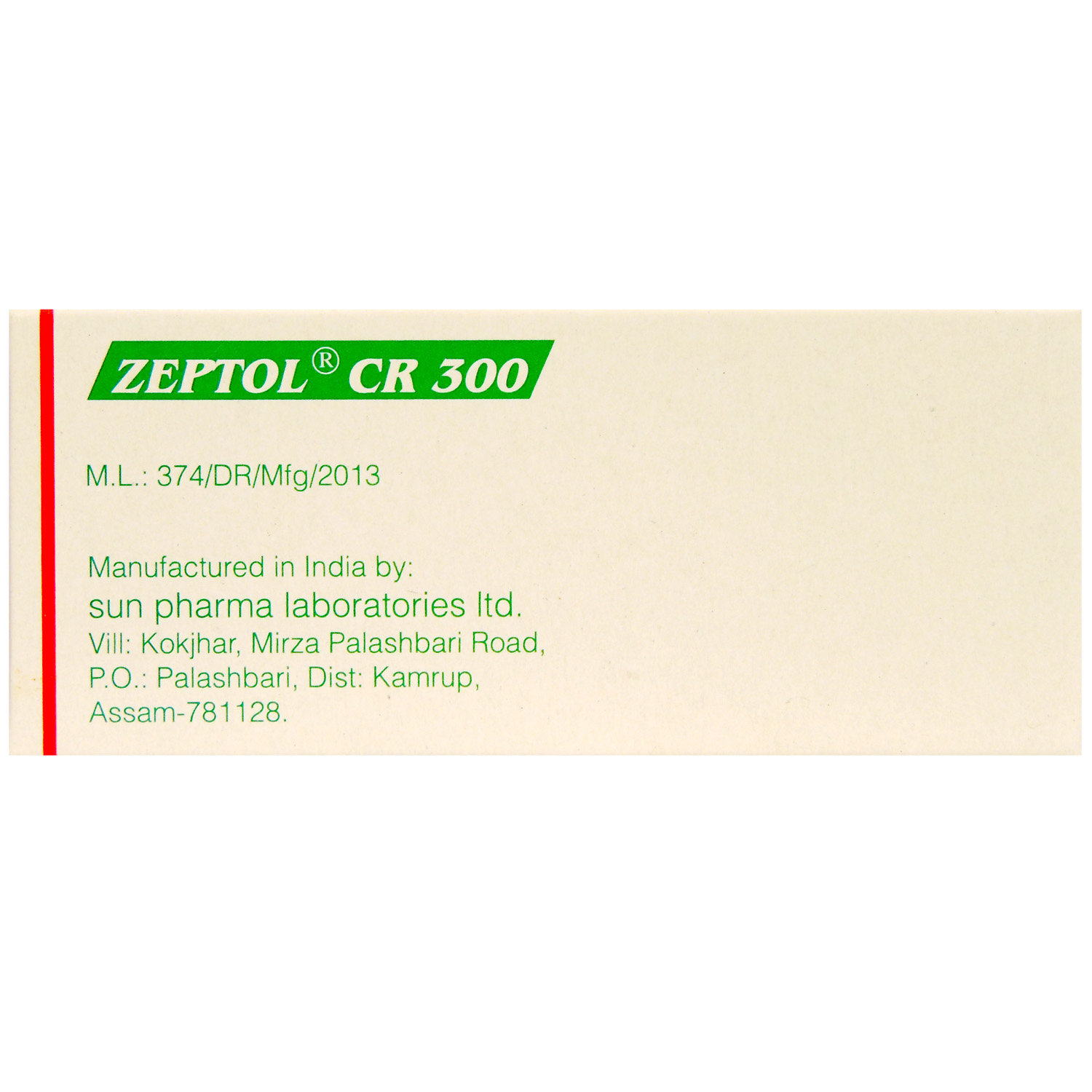 Zeptol CR 300 Tablet 10's, Pack of 10 TABLETS Zeptol CR 300 Tablet 10's, Pack of 10 TABLETS