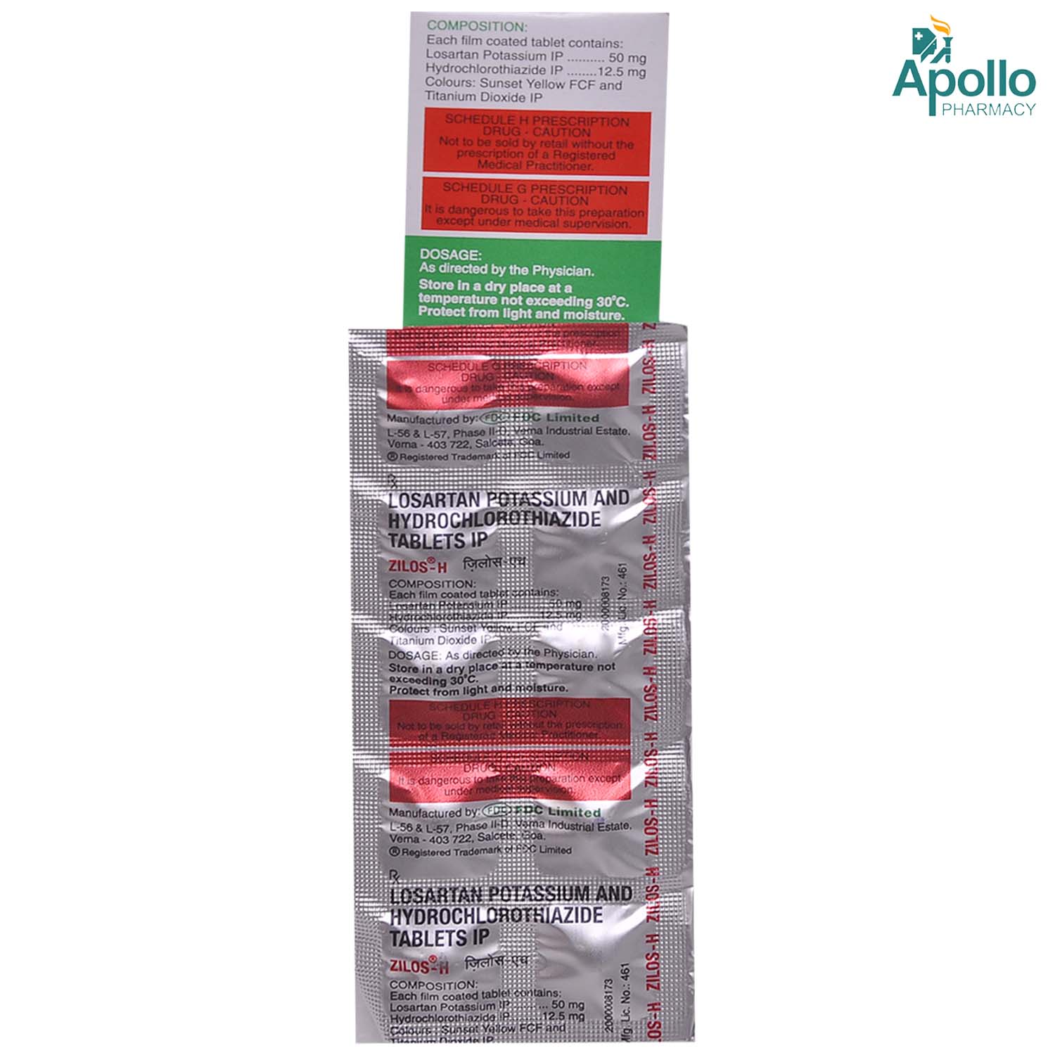 Zilos H Tablet 10's, Pack of 10 TABLETS Zilos H Tablet 10's, Pack of 10 TABLETS