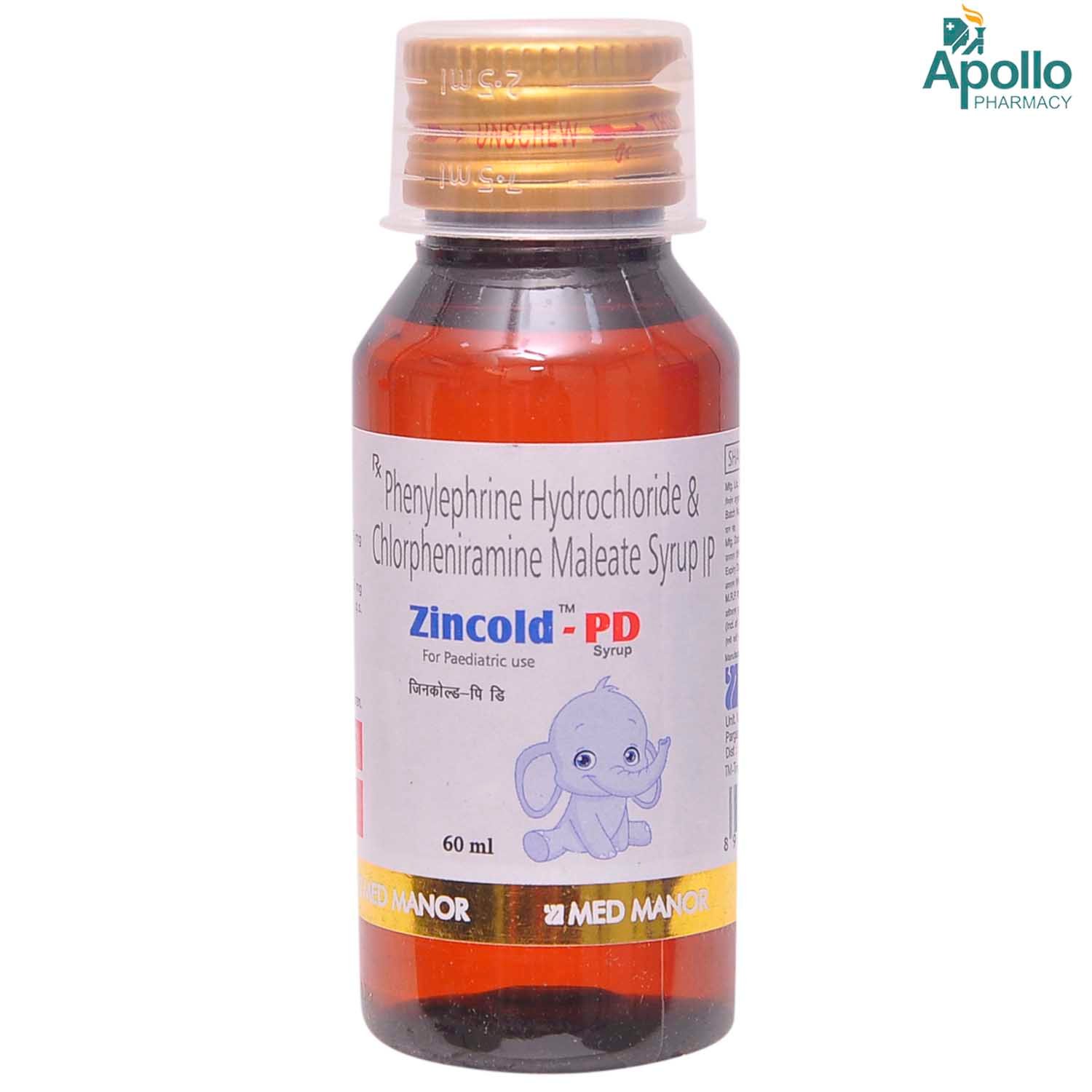 Zincold PD Syrup 60 ml, Pack of 1 Zincold PD Syrup 60 ml, Pack of 1