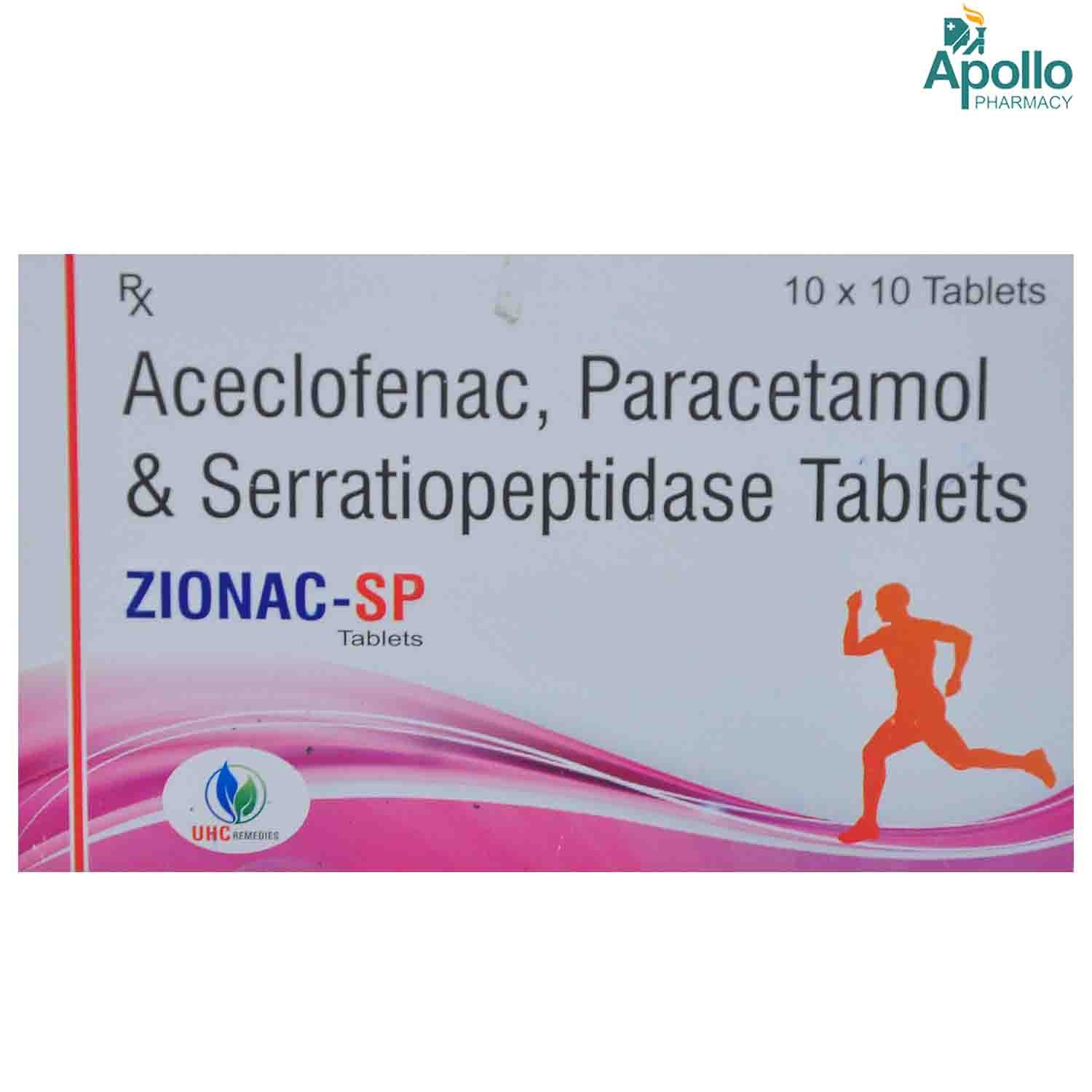 Zionac-Sp Tablet 10s, Pack of 10 TabletS Zionac-Sp Tablet 10s, Pack of 10 TabletS