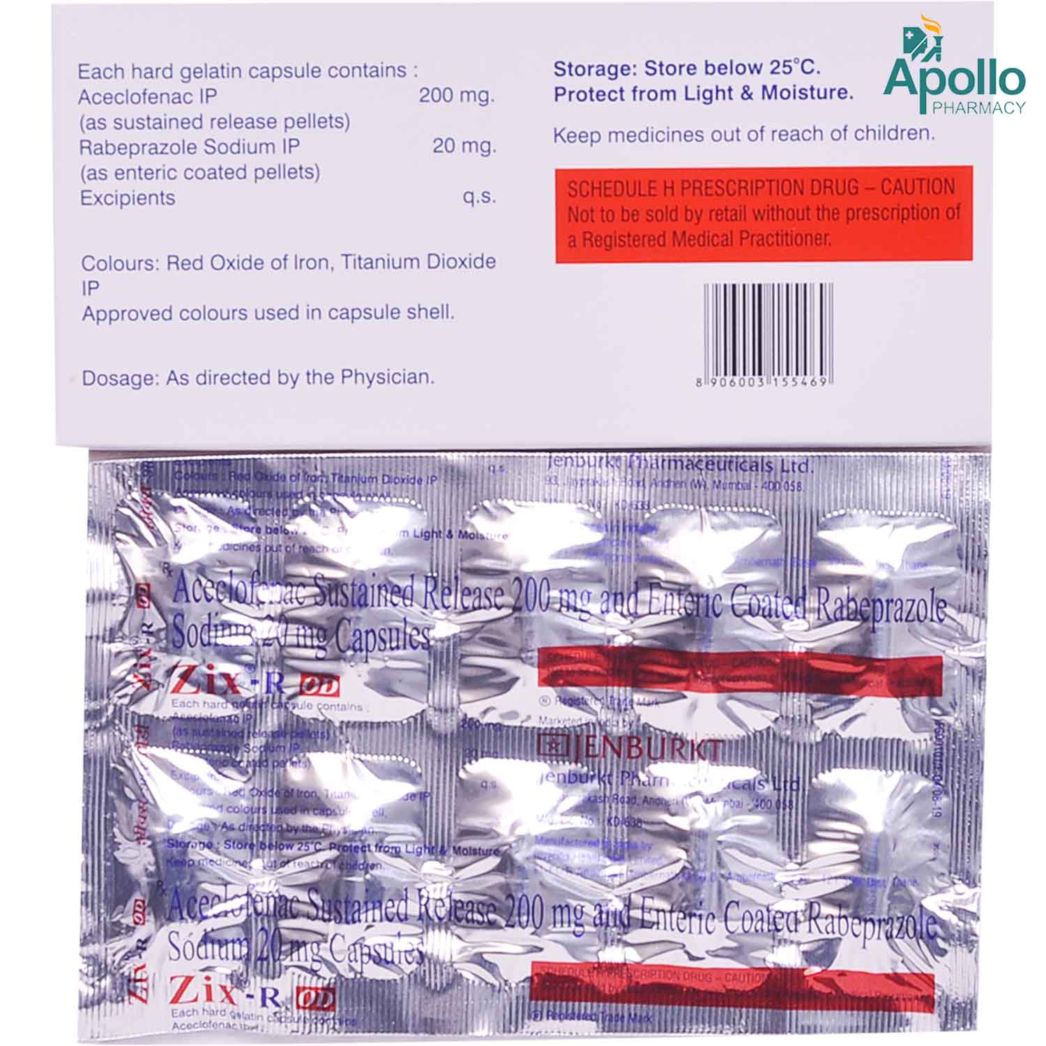 Zix R OD Capsule 10's, Pack of 10 CAPSULES Zix R OD Capsule 10's, Pack of 10 CAPSULES