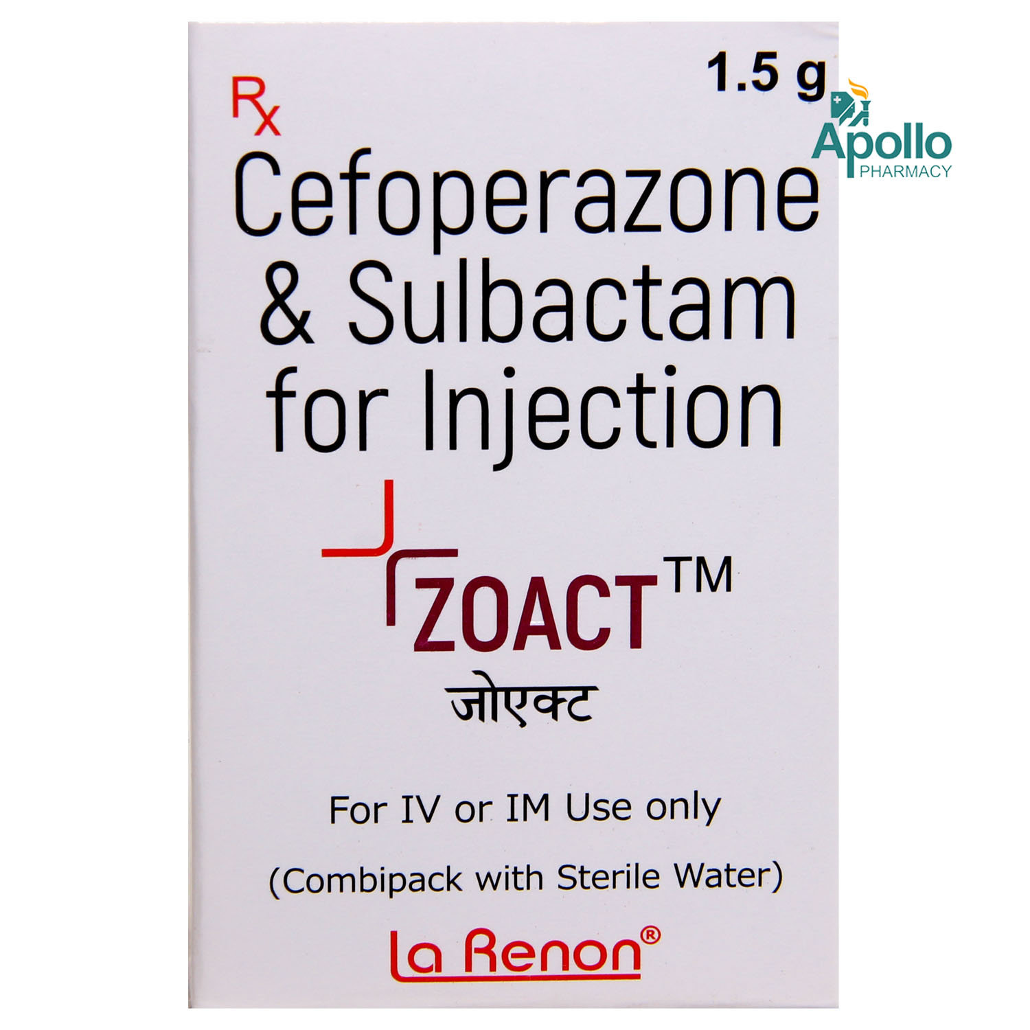 Zoact Injection 1.5 gm, Pack of 1 INJECTION Zoact Injection 1.5 gm, Pack of 1 INJECTION