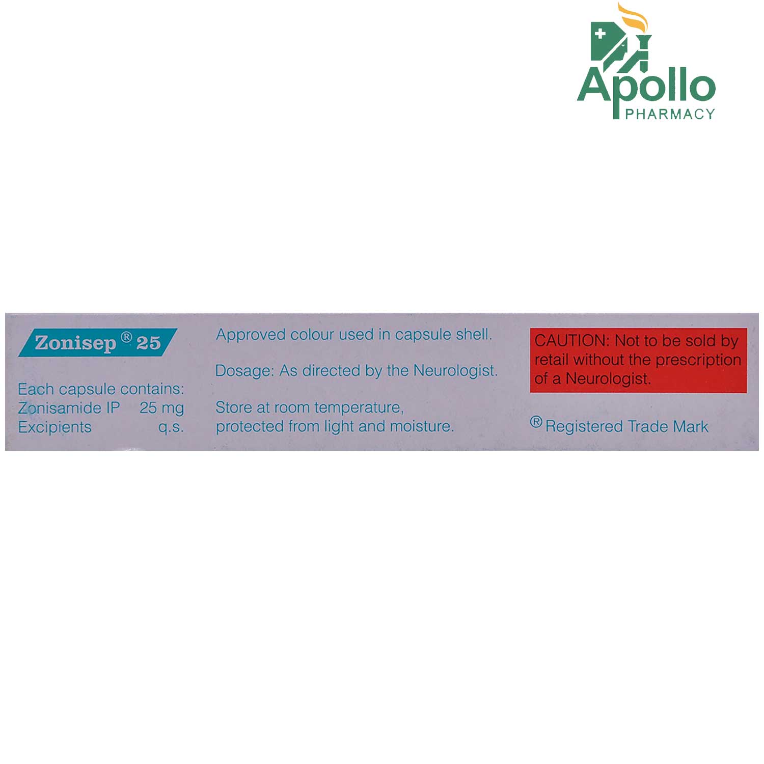 Zonisep 25 Capsule 10's, Pack of 10 CapsuleS Zonisep 25 Capsule 10's, Pack of 10 CapsuleS