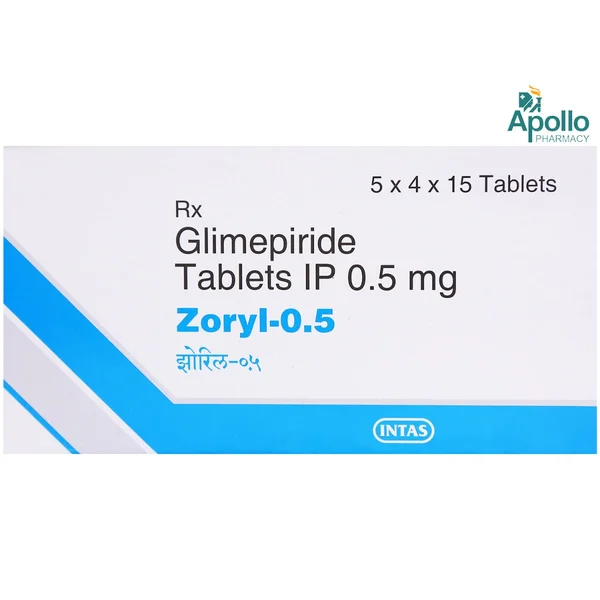 Zoryl-0.5 Tablet 15's, Pack of 15 TABLETS