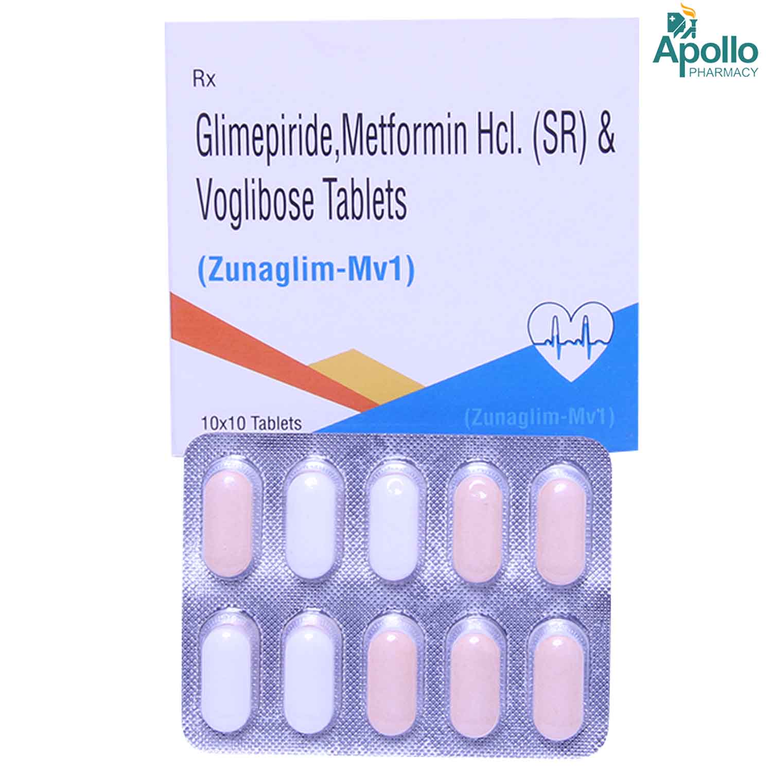 Zunaglim MV 1 Tablet 10's, Pack of 10 TabletS Zunaglim MV 1 Tablet 10's, Pack of 10 TabletS
