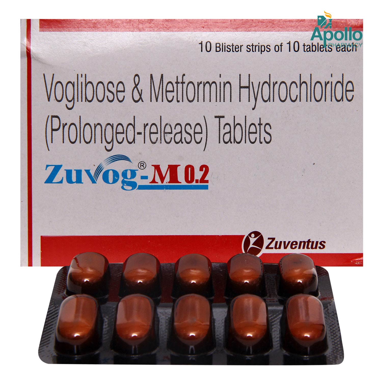 Zuvog-M 0.2 Tablet 10's, Pack of 10 Zuvog-M 0.2 Tablet 10's, Pack of 10