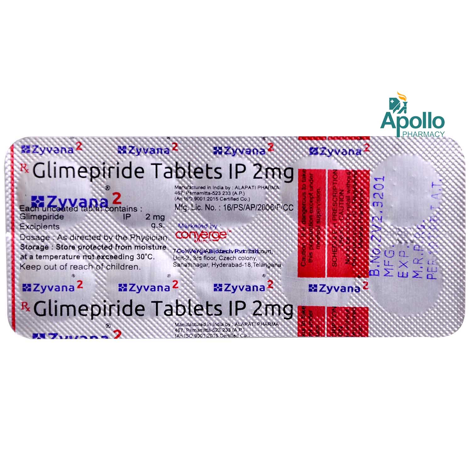 ZYVANA 2MG TABLET 10'S, Pack of 10 TabletS ZYVANA 2MG TABLET 10'S, Pack of 10 TabletS