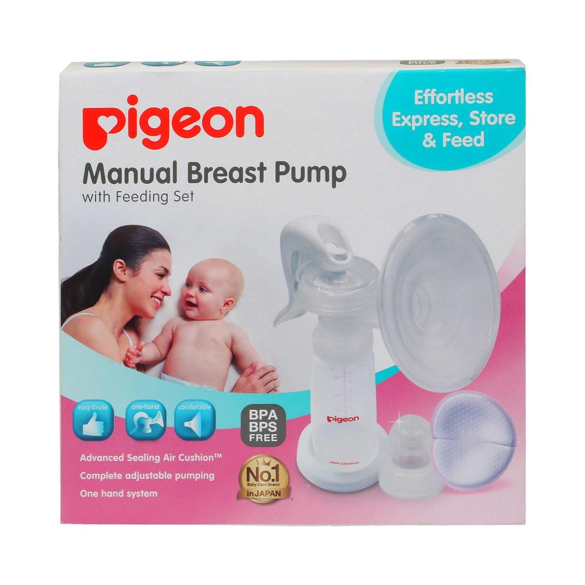 Pigeon Manual Breast Pump with Feeding Set, 1 Count, Pack of 1 Pigeon Manual Breast Pump with Feeding Set, 1 Count, Pack of 1
