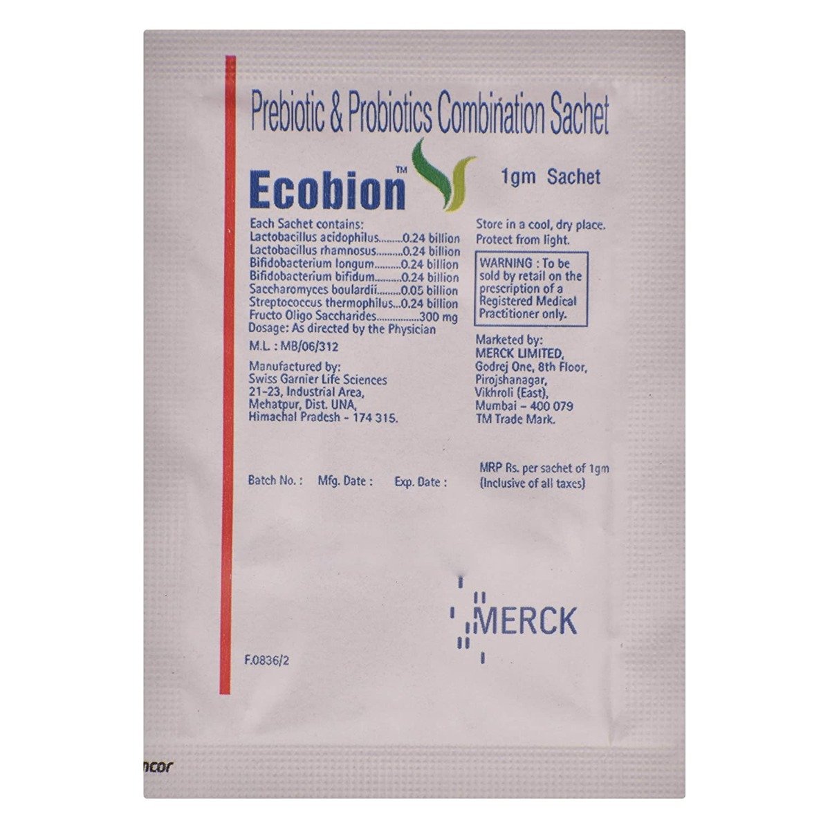 Ecobion Sachet 1 gm, Pack of 1 SACHET Ecobion Sachet 1 gm, Pack of 1 SACHET