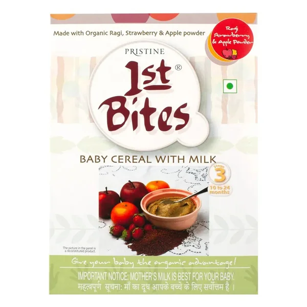 Pristine 1st Bites Ragi Baby Cereal Stage 3, (10 to 24 Months), 300 gm Refill Pack, Pack of 1