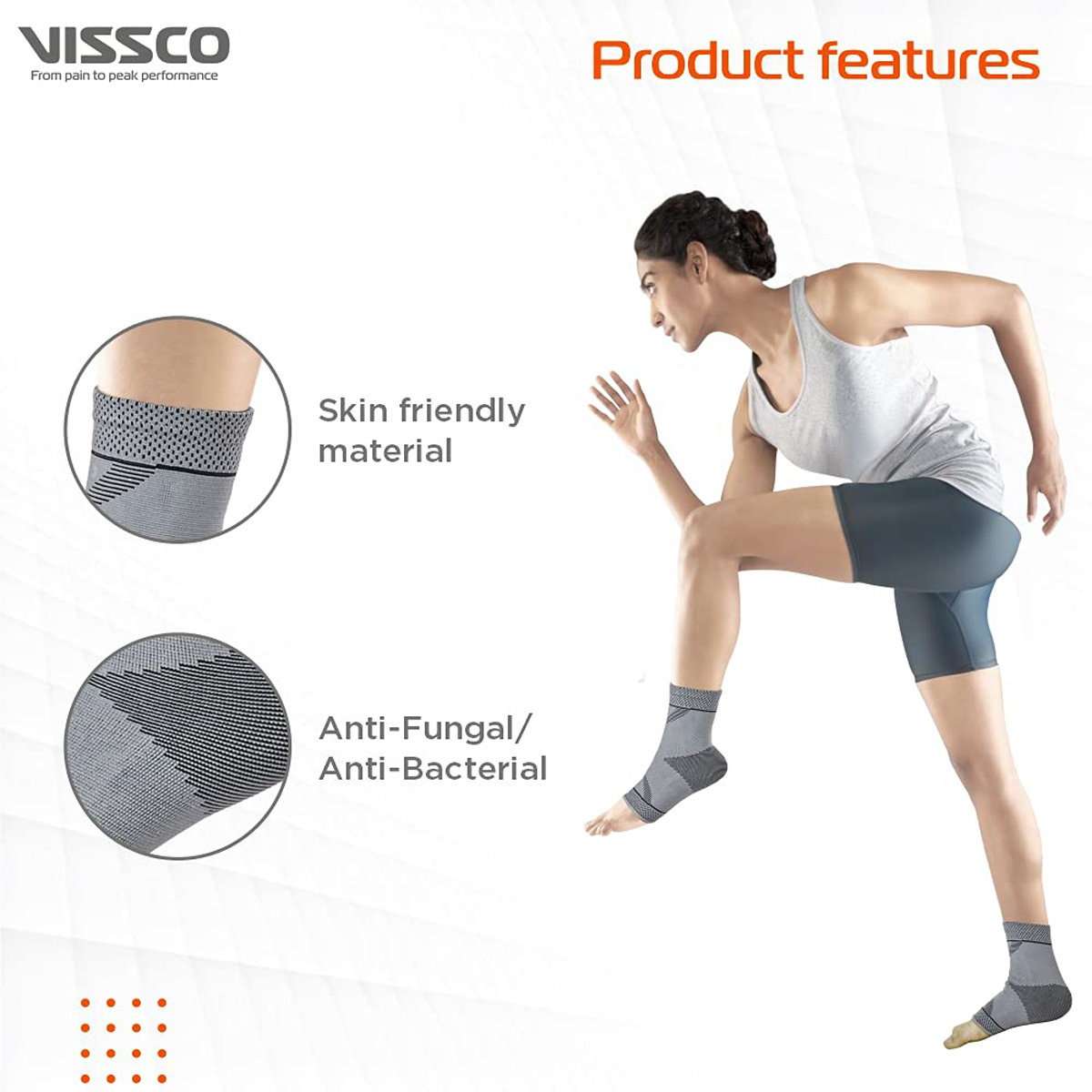 Vissco 2D Ankle Support Pro XL, 1 Pair, Pack of 1 Vissco 2D Ankle Support Pro XL, 1 Pair, Pack of 1