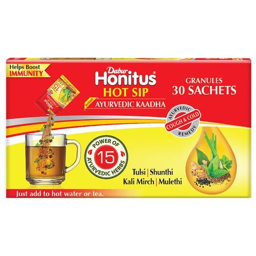 Dabur Honitus Hot Sip Granules, 1 Sachet, Pack of 1 Dabur Honitus Hot Sip Granules, 1 Sachet, Pack of 1