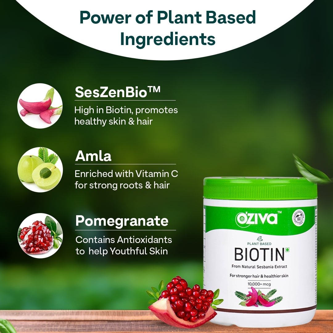 OZiva Plant Based Biotin Powder, 125 gm, Pack of 1 OZiva Plant Based Biotin Powder, 125 gm, Pack of 1
