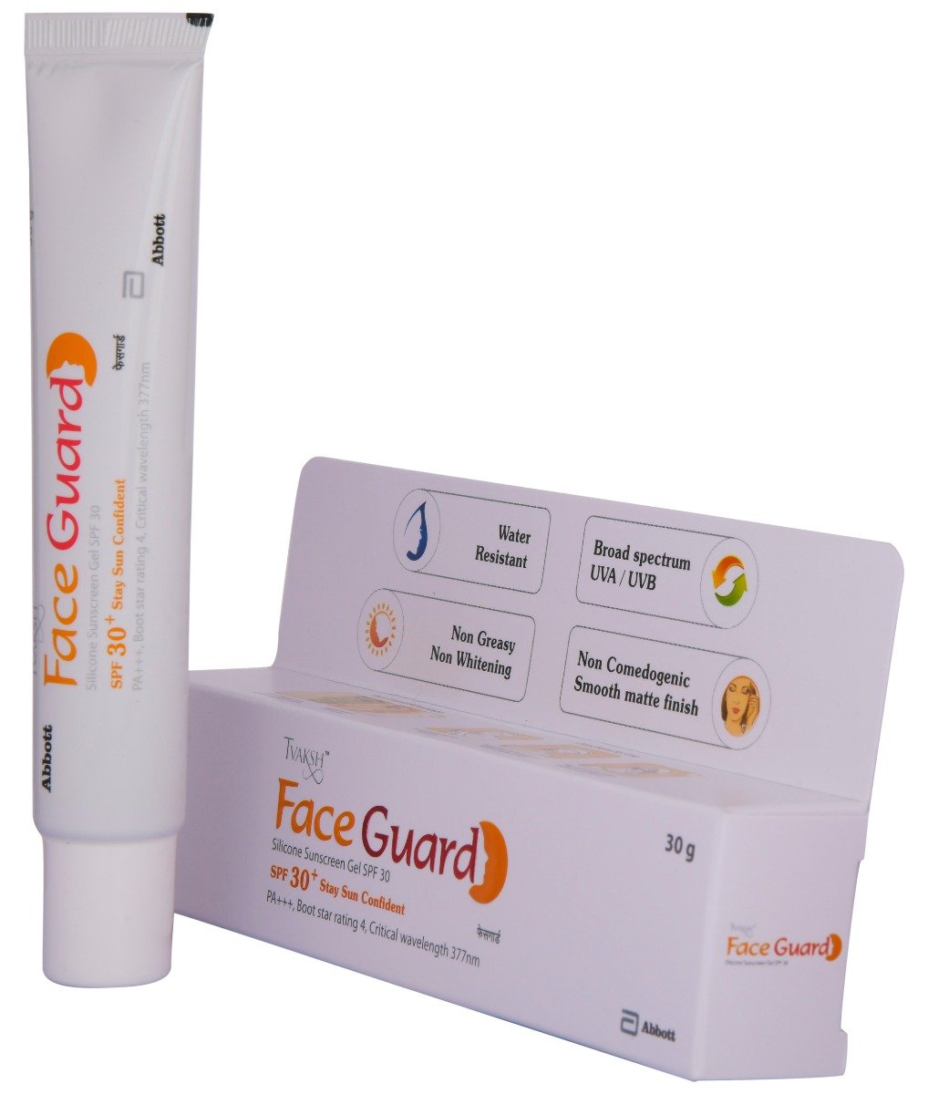 Tvaksh Face Guard Spf 30 Silicone Sunscreen Gel 30 gm, Pack of 1 Tvaksh Face Guard Spf 30 Silicone Sunscreen Gel 30 gm, Pack of 1
