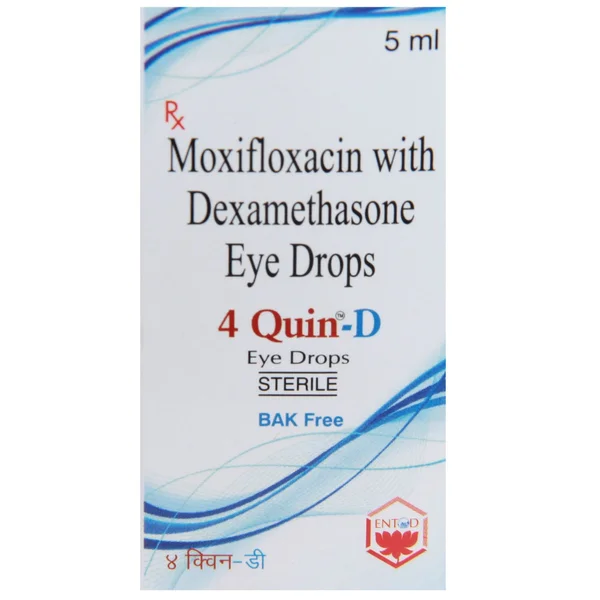 4 Quin-D Eye Drops 5ml, Pack of 1 Drops