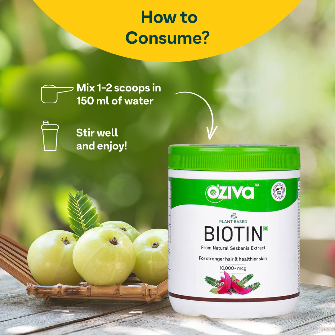 OZiva Plant Based Biotin Powder, 125 gm, Pack of 1 OZiva Plant Based Biotin Powder, 125 gm, Pack of 1
