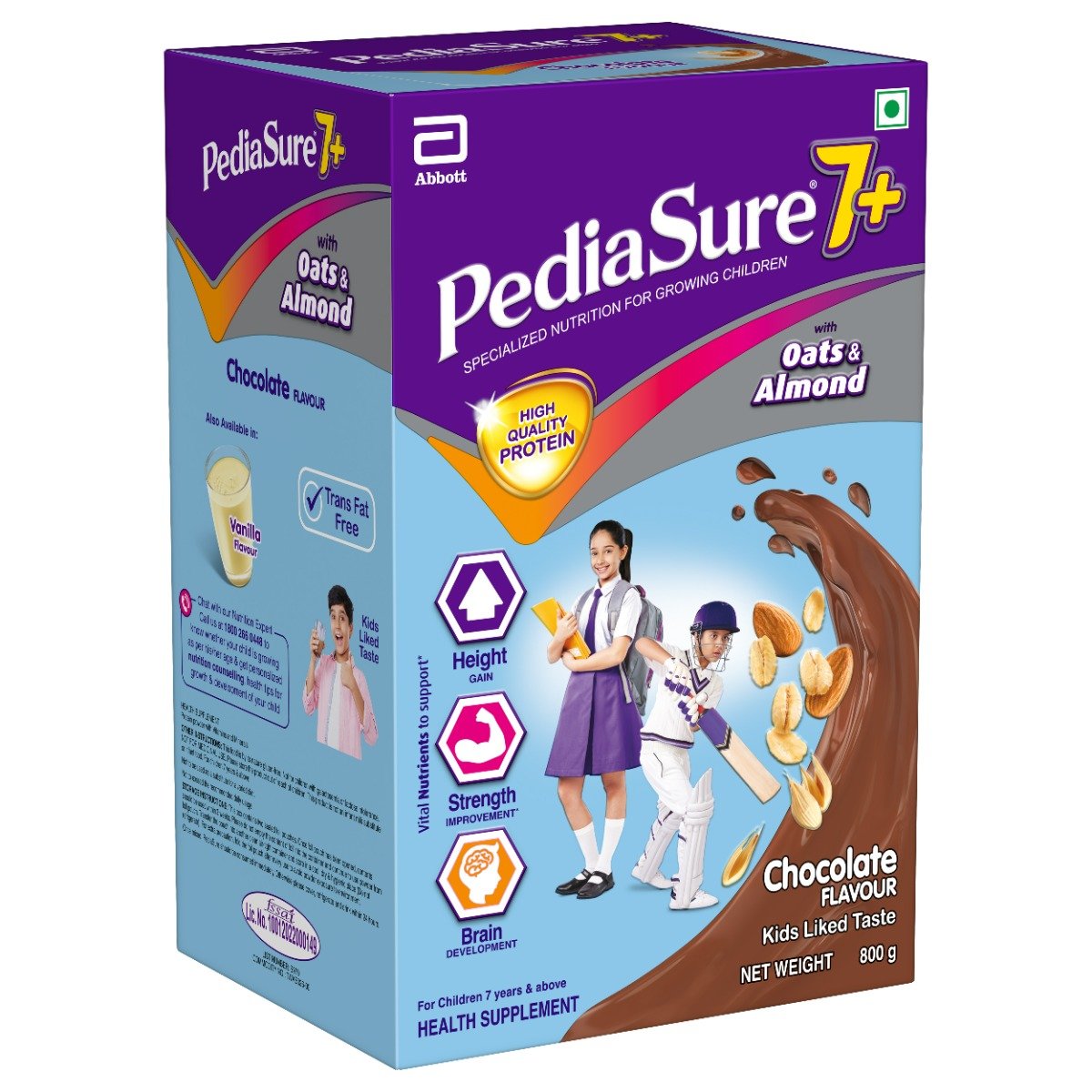 Pediasure 7+ Chocolate Flavour Specialized Nutrition Powder for Growing Children, 800 gm, Pack of 1 Pediasure 7+ Chocolate Flavour Specialized Nutrition Powder for Growing Children, 800 gm, Pack of 1