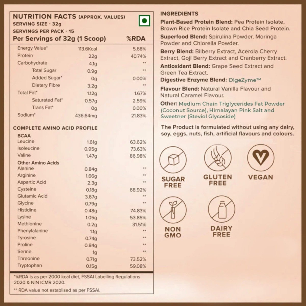 Wellbeing Nutrition Plant Protein Italian Cafe Mocha Flavour Powder, 500 gm, Pack of 1 Wellbeing Nutrition Plant Protein Italian Cafe Mocha Flavour Powder, 500 gm, Pack of 1