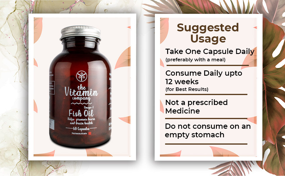 The Vitamin Company Omega-3 Fish Oil, 60 Capsules, Pack of 1 The Vitamin Company Omega-3 Fish Oil, 60 Capsules, Pack of 1