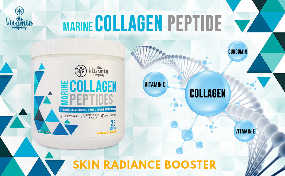 The Vitamin Company Marine Collagen Peptides Mango Flavour Powder, 250 gm, Pack of 1 The Vitamin Company Marine Collagen Peptides Mango Flavour Powder, 250 gm, Pack of 1